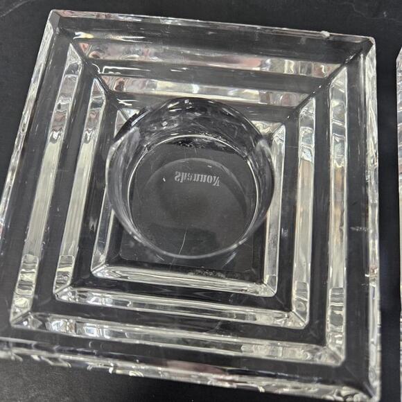 Art Deco Crystal Candle Shannon Crystal Designs of Ireland Pillar - Picture 5 of 14